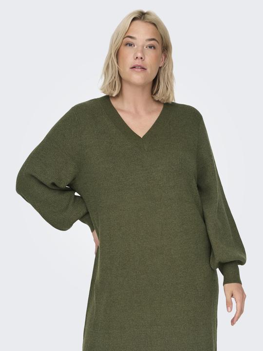 Produktbild Only Normal geschnitten V-Ausschnitt Curve Midikleid Kleid (M)