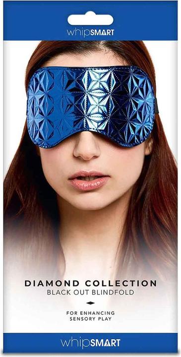 Actual product image Xgen Products Diamond Eyemask in Blue, Kinky Luxury Blindfold by Whipsmart