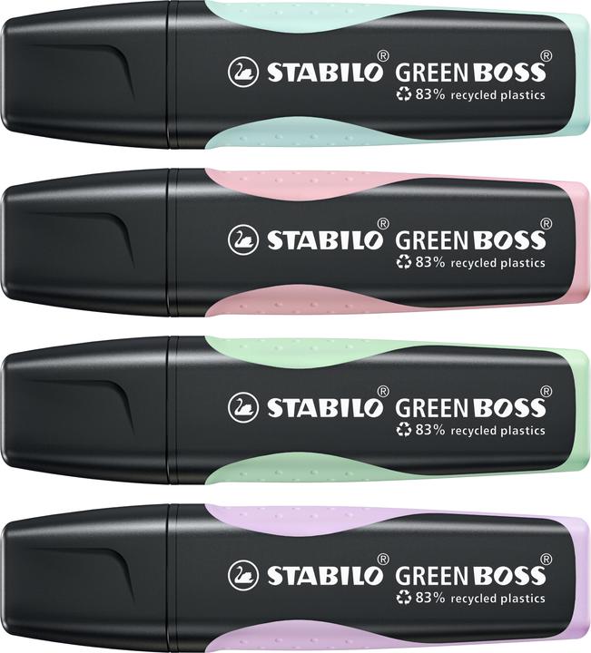 Produktbild STABILO GREEN BOSS Textmarker (Mehrfarbig, 5 mm, 4 x)