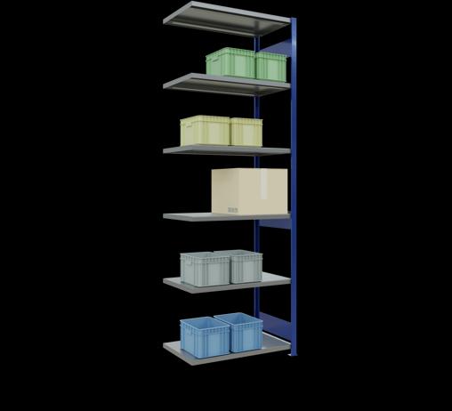 Actual product image Schulte Lagertechnik MULTIplus250 boltless add-on bay system with length bolts