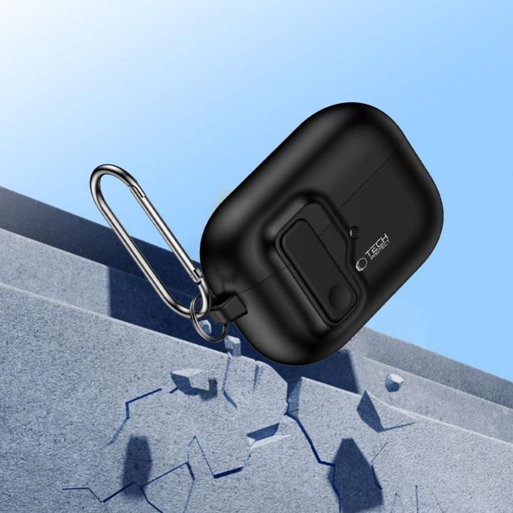 Produktbild Tech-Protect SLIM HOOK Apple AIRPODS PRO 1 / 2 BLACK (Kopfhörer Tasche)