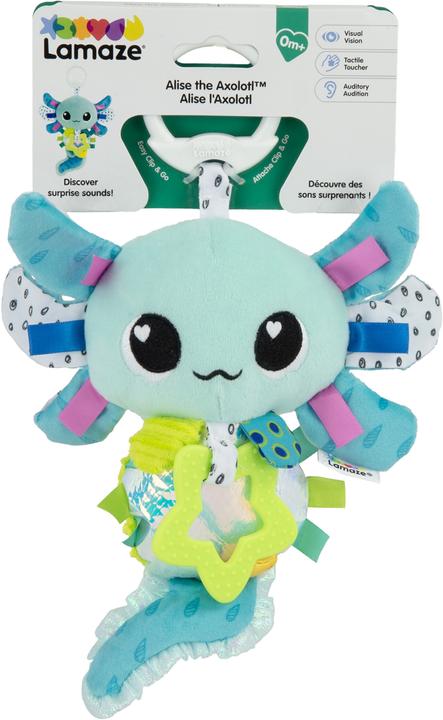 Image du produit Tomy LAMAZE Alise l'Axolotl - Jouets de landau à clipser - Jouets sensoriels pour bébés - Apprentissage