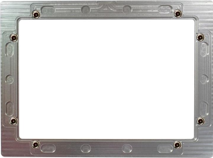 Actual product image Allnet touch display tablet 10 inch zbh bezel for mounting frame silver narrow (10", Silver)