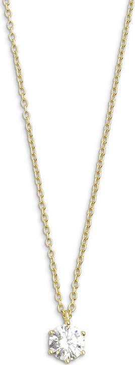 Actual product image Xenox Silver Circle Necklace (Silver 925, With stone(s), Gold plated, 40 - 45 cm)