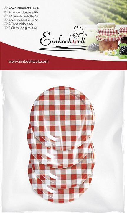 Image du produit Dosen-Zentrale Couvercle Twist-off 'à carreaux (4 pcs, 0.36 l)