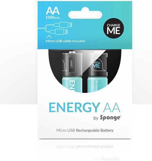 Produktbild Sponge Batteries Energy AA 1000mAh (1 Stk., AA, 1000 mAh)