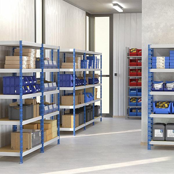 Produktbild eurokraft basic Universal-Steckregal, stabil, Spanplattenböden, HxBxT 1508x1025x500 mm, AR