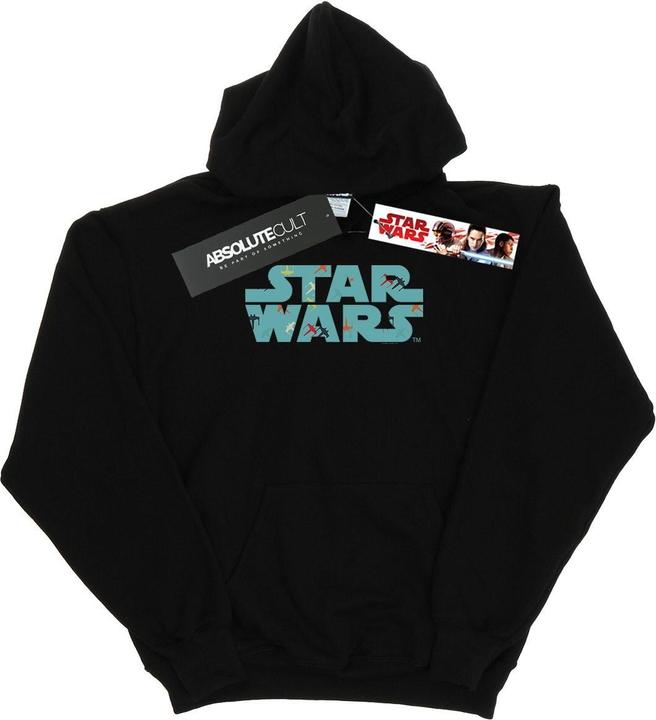 Actual product image Star Wars Girls Retro X-Wing Pattern Logo Hoodie (128)
