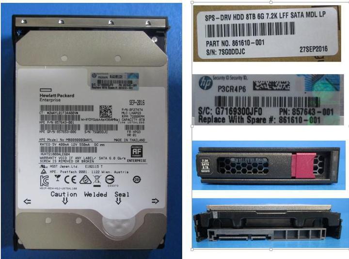 Immagine prodotto HPE HDD 8TB 6G 7.2K LFF SATA (8 TB, 3.5")