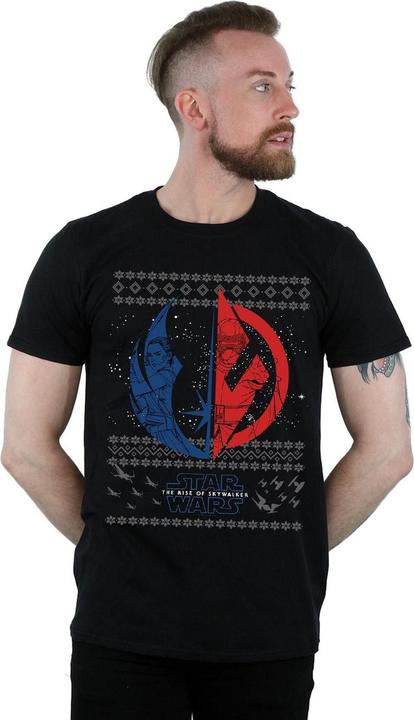 Produktbild Star Wars The Rise Of Skywalker Christmas Split Symbol TShirt (3XL)