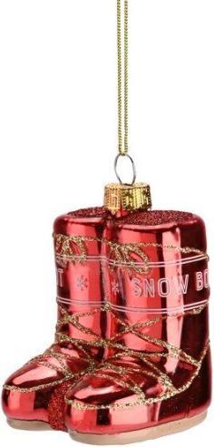 CreaDiva Boule de Noël - Hanger Boots, rouge