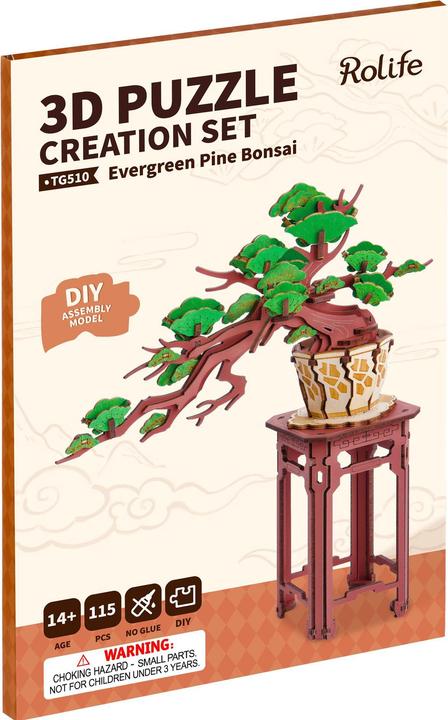 Actual product image Rolife Evergreen Pine Bonsai (115 pieces)
