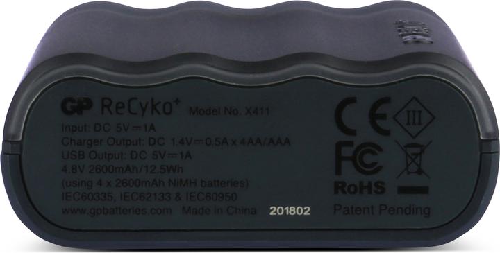 Produktbild GP Batteries CHARGE AnyWay 3in1 Ladegerät & Powerbank (2600 mAh, 12.50 Wh)