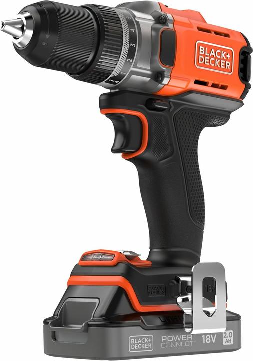 Immagine prodotto Black & Decker Trapano avvitatore a batteria Black&Decker 18V 2x2Ah,2G,Kof BCD382D2XK (Batteria ricaricabile)
