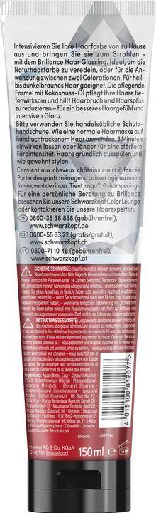 Image du produit Schwarzkopf Brillance Brillance Traitement Brillance Cheveux Glossing brun clair 150 ml (Marron clair)