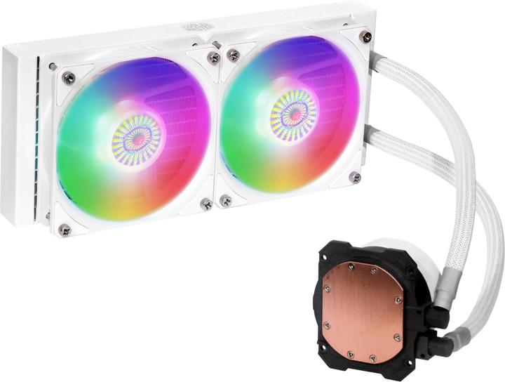 Actual product image Cooler Master MasterLiquid ML240L ARGB White Edition V2 Computer Case, Processor Cooling Kit