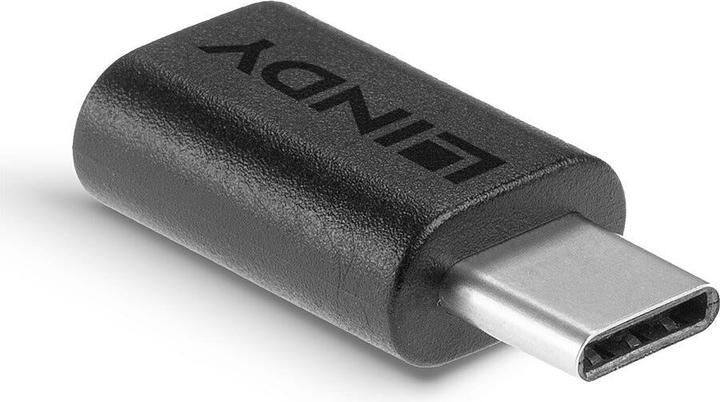 Actual product image Lindy USB 2.0 Adapter Type C / Micro-B USB Type C Plug / Type Micro-B Coupling (USB 2.0)