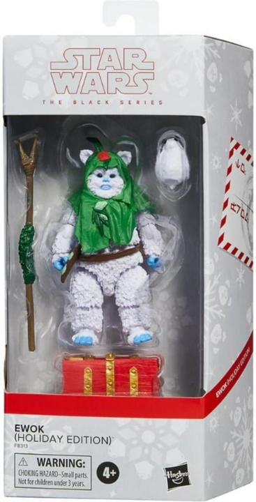 Actual product image Hasbro STAR WARS - Ewok (Holiday Edition) - Figurine Black Series 15cm