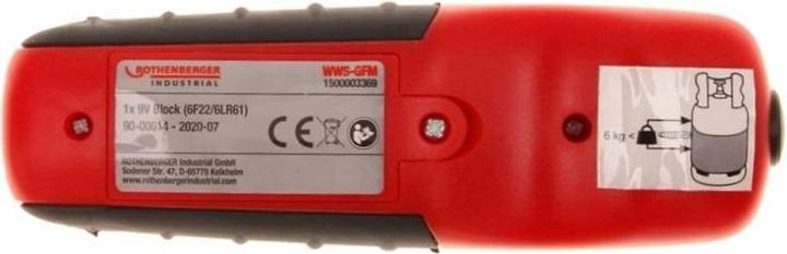 Produktbild Rothenberger RoGasfüllstandmessgerät Gasfüllmessgerät ( 1500003369 ) + Batterie für 5 kg