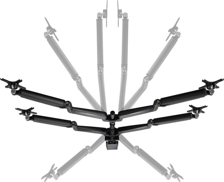 Produktbild tectake Monitor Tischhalterung für 4 Monitore von 13" bis 32" (Tisch, 32")