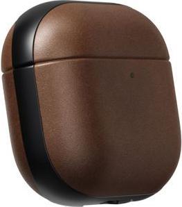 Actual product image Nomad Modern Leather Case Airpods 4 Brown (Headphone bag)