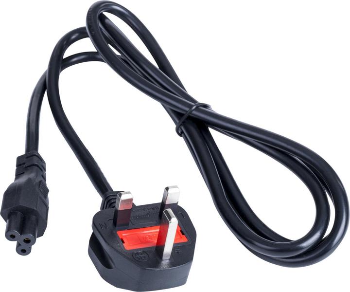 Produktbild Akyga Strom Anschlusskabel (1x Kleeblatt-Buchse C5 - 1x UK-Stecker) 1.50 m Schwa (1.50 m)
