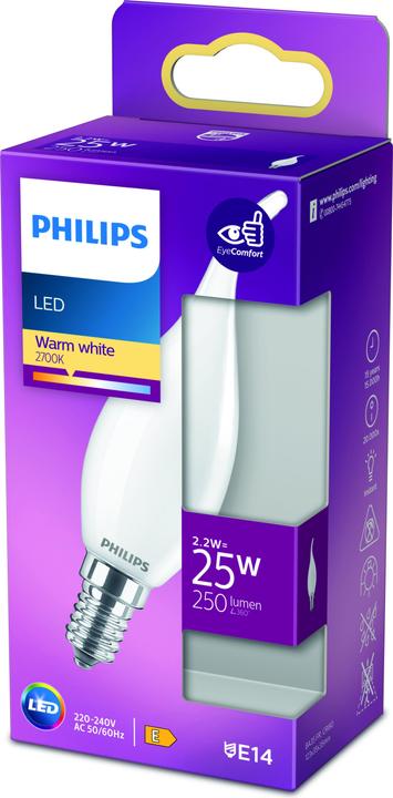Actual product image Philips Lamp (E14, 2.20 W, 250 lm, 1 x, E)