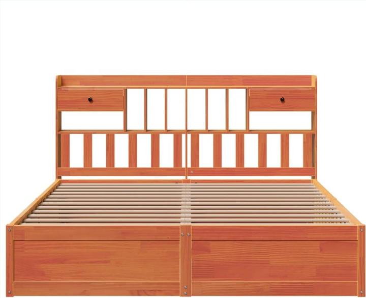 Produktbild VidaXL Massivholzbett Holzbett Bett Doppelbett ohne Matratze 180x200 Kiefernholz (180 x 200 cm)