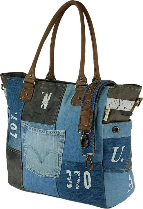 Produktbild Sunsa Schultertasche Handtasche Shopper No.65 Jeans & Canvas recycelt (28.80 l)