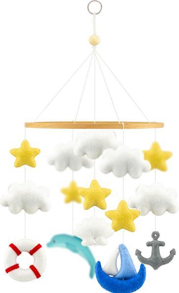 Ulysse Couleurs d'Enfance Un bel dispositivo mobile in feltro: il mare