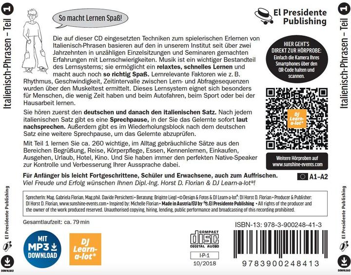Actual product image Frasi italiane imparate giocando 1 CD (Italian, 2006)