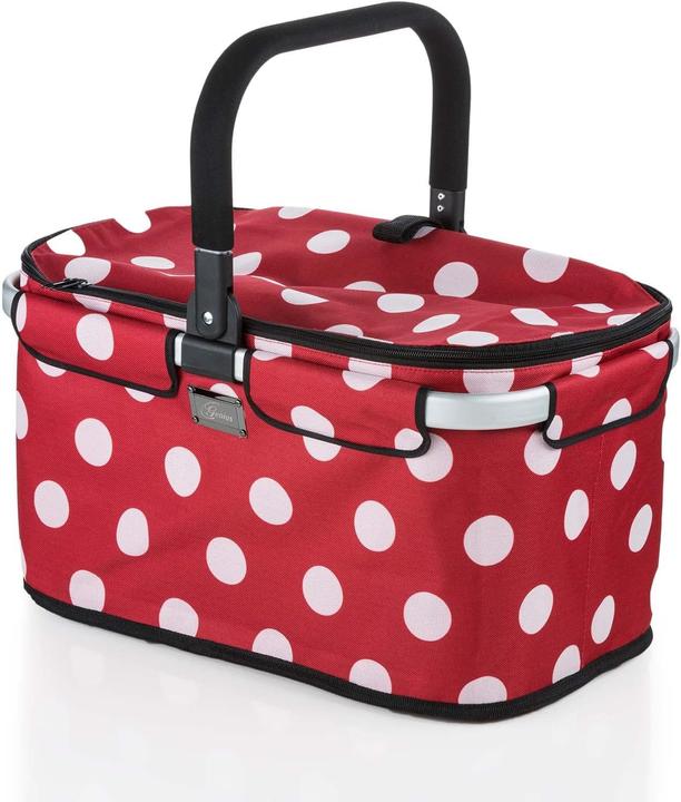Image du produit Genius Panier Falko, rouge à pois blancs