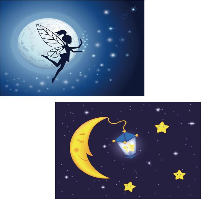Image du produit Swisshandel24 2x Tableau LED Tableau lumineux sur toile 60x40cm, Timer - Kids + 20 pixels (60 x 40 cm)