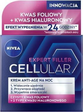 Produktbild NIVEA Hyaluron Cellular Filler + Ujędrnienie przeciwzmarszczkowy krem na noc 50ml (50 ml, Nachtcreme)