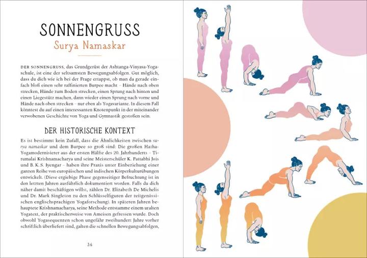 Actual product image Krieger, Hund und Sonnengruss – Legenden und Mythen des Yoga in 30 Posen (German, Lucy Greeves, Christiane Burkhardt, Amanda León, 2023)