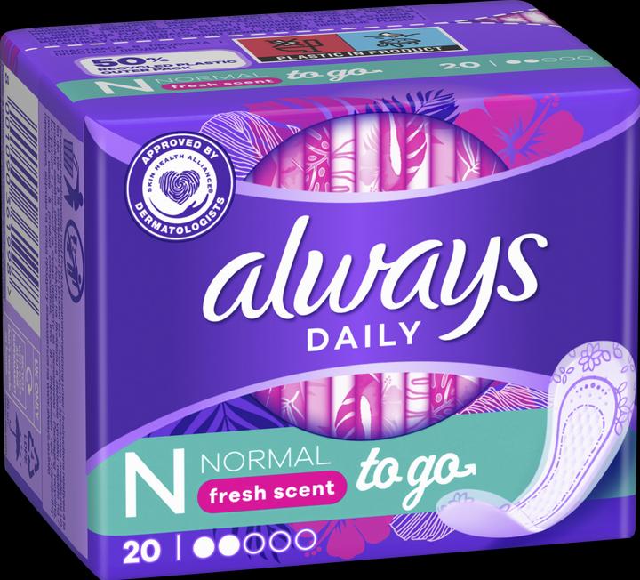 Actual product image Always Normal To Go (20 x, Panty liners)
