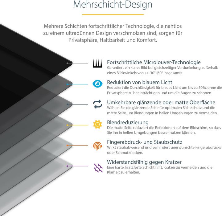 Produktbild StarTech .com Monitor Privacy Screen for 68,60cm (27") Display (27", 16 : 9)