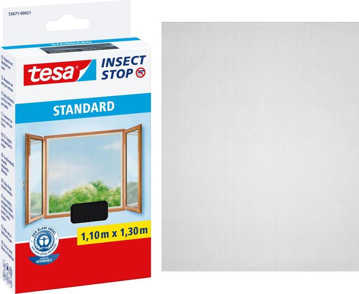 Immagine prodotto tesa Zanzariera STANDARD per finestre, con nastro in velcro, senza foratura (110 x 130 cm)