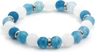 Beneto Beaded bracelet made ofue agate and jade MINK13 / 17 (L)