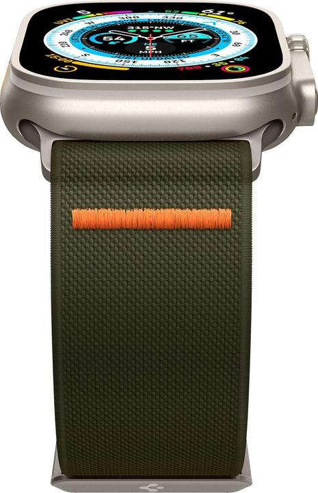 Actual product image Spigen Fit Lite Band for Apple Watch Series 42, 44, 45, 49 mm - khaki (42 mm, 44 mm, 45 mm, 49 mm, Nylon, Fabric, Stainless steel)