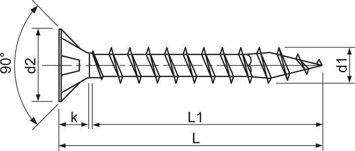 Produktbild Spax Universalschrauben 4 x 25 mm, 200 Stück (200 Schrauben pro Stück)