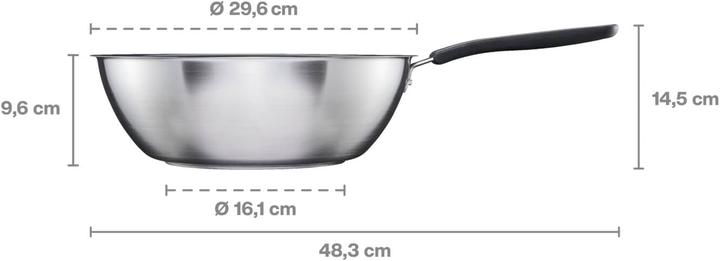 Produktbild Fiskars PAN WOK FF 28CM CERAMIC COATED 1072313 (28 cm, Wok Pfanne, Edelstahl)
