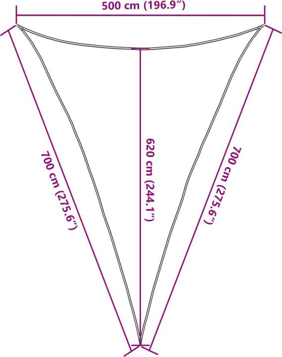 Immagine prodotto VidaXL Tenda da sole (500 x 700 x 700 cm)