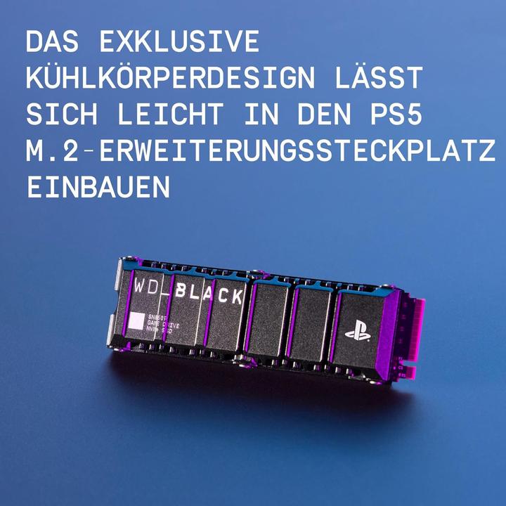 Produktbild WD Black SN850P mit Heatsink für PS5 (2000 GB, M.2 2280)
