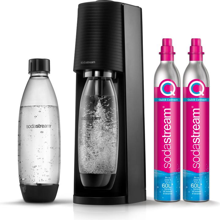 Trinkwassersprudler, 2x CO2-Zylinder, 2 Kunststoffflaschen