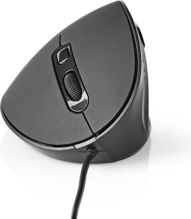 Image du produit Nedis Souris ergonomique filaire - droitier - 6 boutons - 3200 DPI - câble de 1,8 m - noir (Filaire)