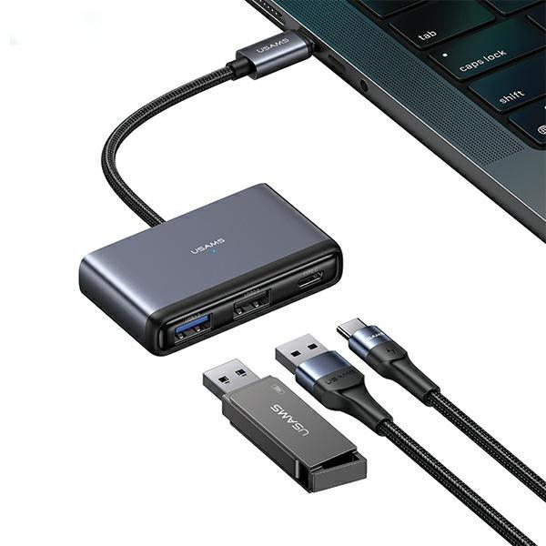 Produktbild Usams US-SJ628 5in1 Multifunctional Type-C HUB Type-C*1+USB3.0*1+USB 2.0*1+TF*1+SD*1 (USB-C, 5 Ports)
