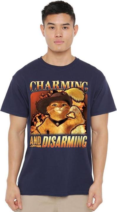 Actual product image Shrek Mens Puss In Boots Bootleg T-Shirt (3XL)