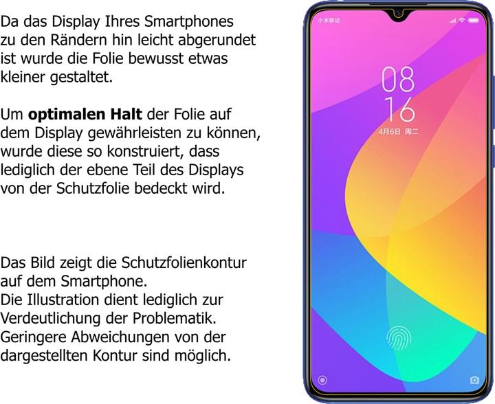 Actual product image Dipos Screen Protector Anti-Glare (2 Piece, Mi 9 Lite)
