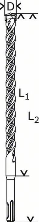 Actual product image Bosch Professional Zubehör Hammer drill bit SDS plus-5, 25 x 400 x 450 mm (25 mm)